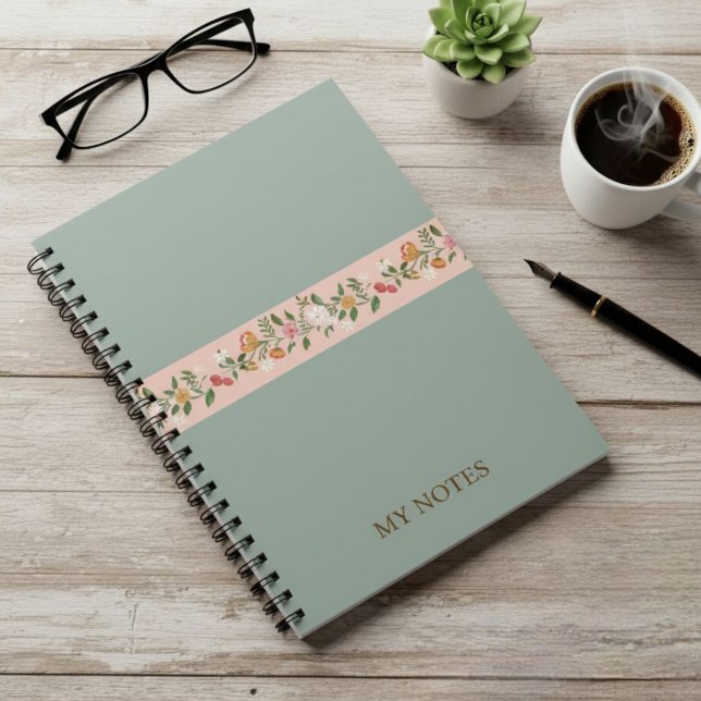 Cuaderno Customizable notebook / Elegant notebook / Floral (Subido por el creador)