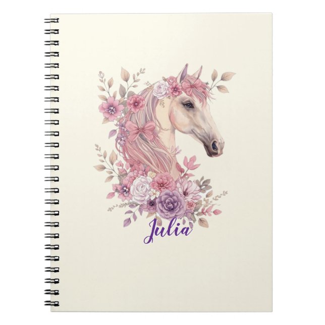 Cuaderno Customizable Pretty Ponies and Petals (Frente)