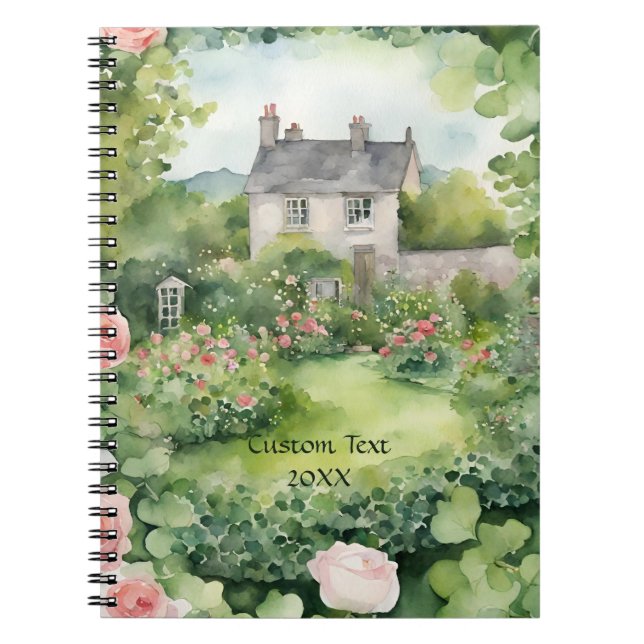 Cuaderno Custon Aesthetic Watercolor Irlandés VIllage Cotta (Frente)