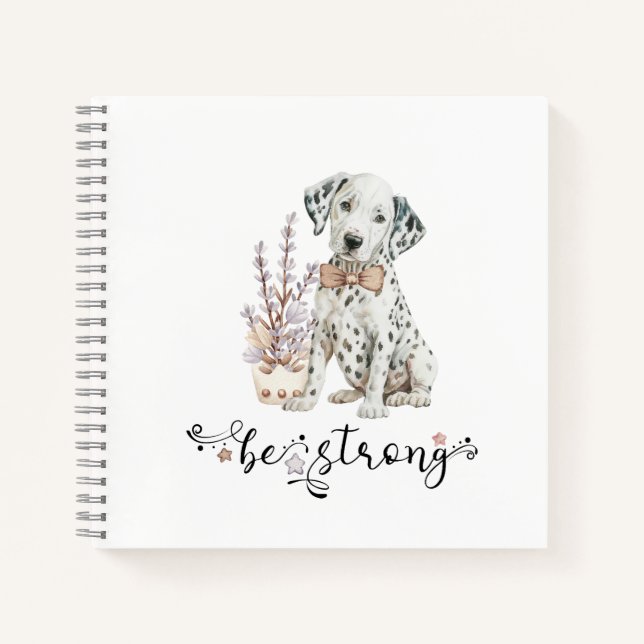 Cuaderno Cuta acuarela Dalmacia La Cachorra Es Fuerte (Anverso)
