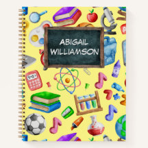 Cuta acuarela de vuelta a los suministros escolare