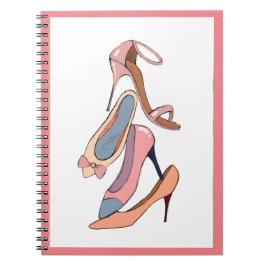 Cuaderno Cuta color de agua rosa Diva Glam Stilettos