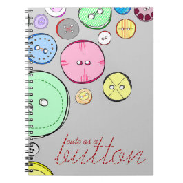 Cuaderno Cuta como un Ilustracion digital colorido de botón