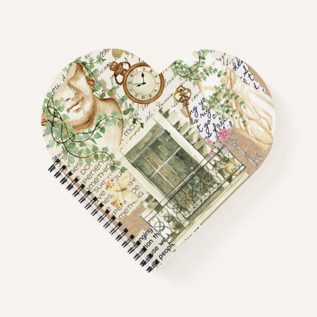 Cuaderno Cuta obra clásica de arte de collage Estatua grieg (Anverso)