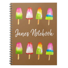 Cuaderno Cuta pópsica de bloques de hielo acuarela de veran