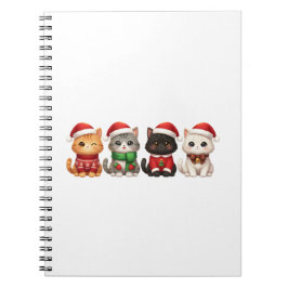 Cuaderno Cute 4 Christmas Cats - Holiday Cats Design