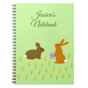 Cuaderno Cute Abundantes de Pascua y Personalizados de Daff