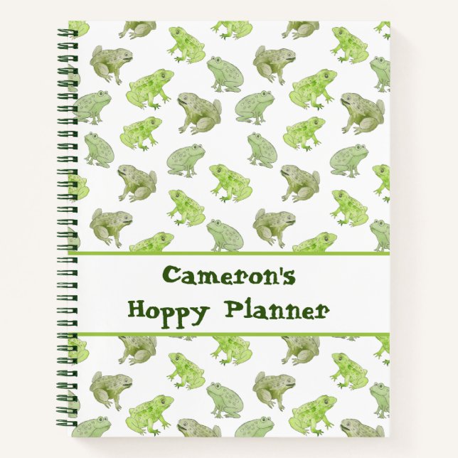 Cuaderno Cute acuarela Froas Hoppy Planner Graciosa Natural (Anverso)