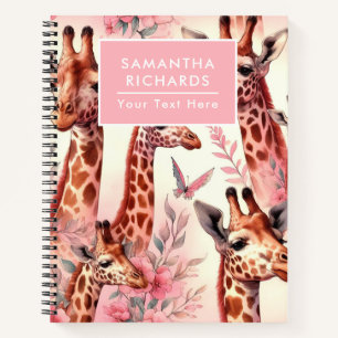 Cuaderno Cute acuarela Giraffe