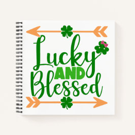 CUADERNO CUTE AFORTUNADAMENTE Y BENDIGO IRLANDÉS DICIENDO