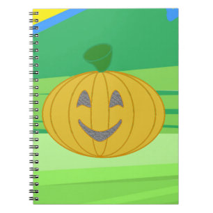 Cuaderno Cute alegre cosecha Naranja de calabaza Halloween
