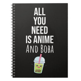 Cuaderno Cute Anime Boba Gifts Bubble Tea Otaku Kawaii
