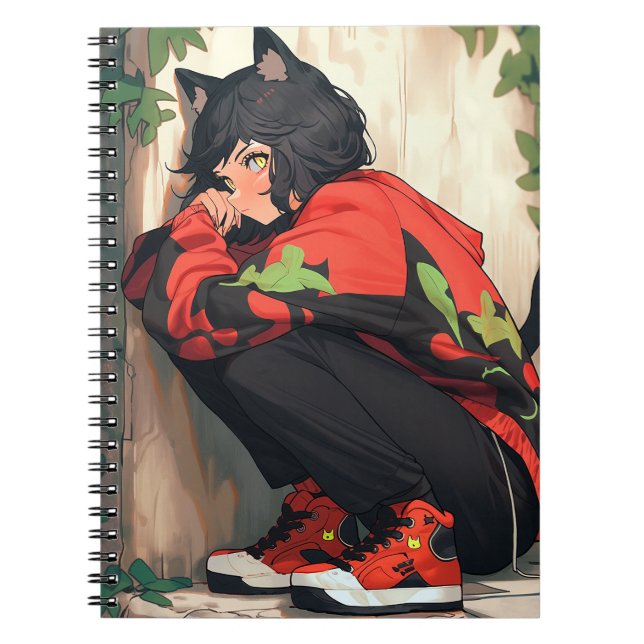 Cuaderno Cute Anime Catgirl (Frente)