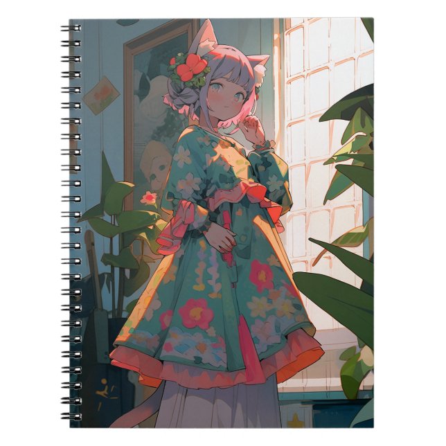 Cuaderno Cute Anime Catgirl (Frente)