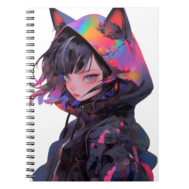 Cuaderno Cute Anime Catgirl (Frente)