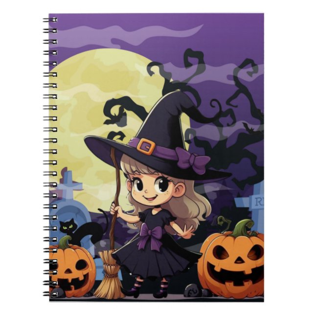 Cuaderno Cute Anime Halloween Witch (Frente)