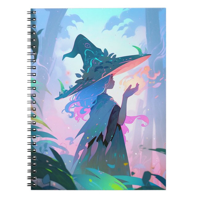 Cuaderno Cute Anime Witch Chica Fantasy Art (Frente)