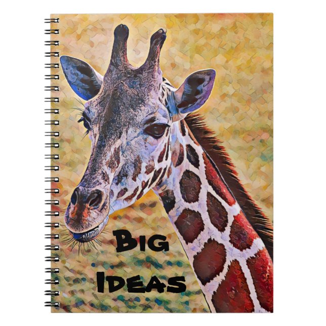 Cuaderno Cute Artsy Giraffe Grandes Ideas Boletín (Frente)