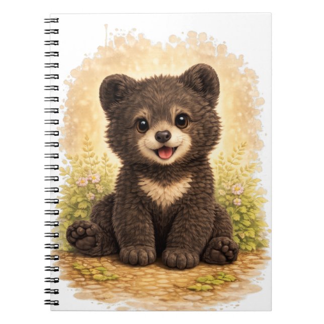 Cuaderno Cute Baby Bear Spiral Notebook Kawaii (Frente)