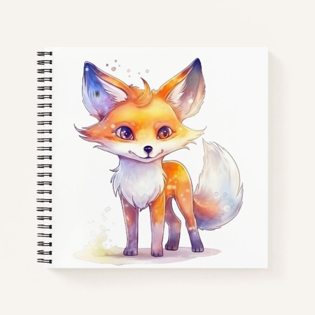 Cuaderno Cute Baby Fox Spiral Notebook (Anverso)