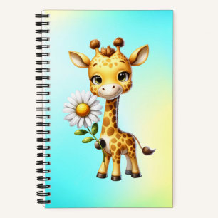 Cuaderno Cute Baby Giraffe con Daisy Flower-88681