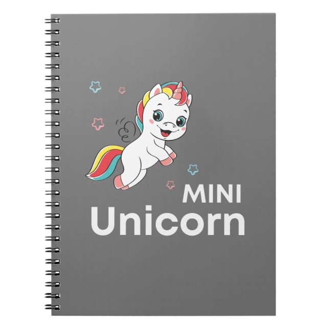 Cuaderno Cute baby unicorn Moderno (Frente)