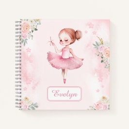 Cuaderno Cute ballerina floral chica regalo