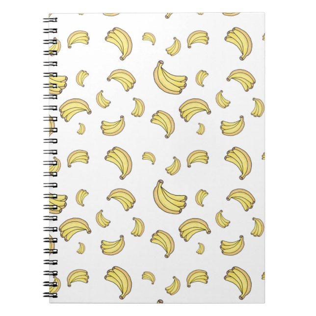 Cuaderno Cute Banana Pattern | Hand Drawn Banana Aesthetic  (Frente)