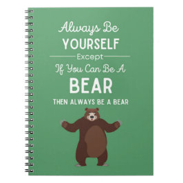 Cuaderno Cute Bear Gifts Humor Meme Funny Joke Animal Humor