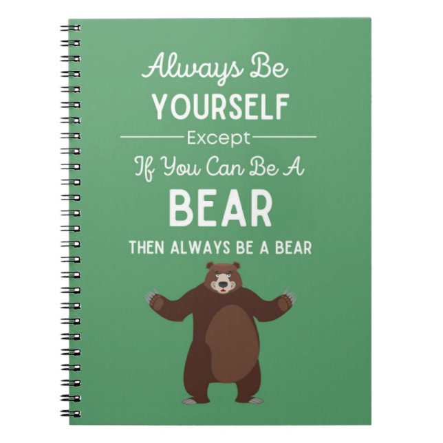 Cuaderno Cute Bear Gifts Humor Meme Funny Joke Animal Humor (Frente)
