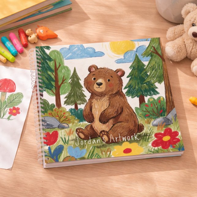 Cuaderno Cute Bear Woodland Animal Kids Sketchbook (Subido por el creador)