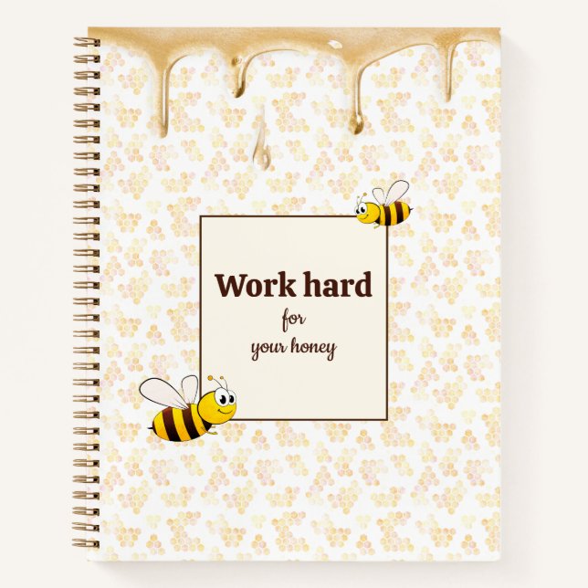 Cuaderno Cute bee honeycomb Notebook (Anverso)