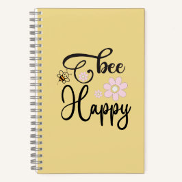 Cuaderno Cute Bee & Pink Daisy Floral Spiral Notebook | Kaw