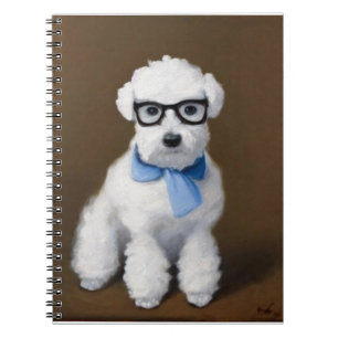 Cuaderno Cute Bichon Frisé Viendo Gafas