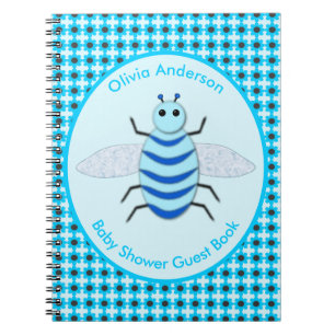 Cuaderno Cute Blue Baby Boy Bee Bee Personalizado Baby Show