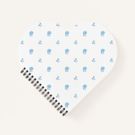 Cuaderno Cute Blue Ditsy Flor de Corazón