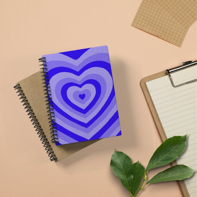 Cuaderno Cute Blue Heart Spiral Notebook (Subido por el creador)
