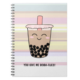 Cuaderno Cute Boba Leche Tea Pun para portátil