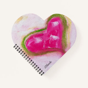 Cuaderno Cute Boho Hearts Chalk Pintado a mano