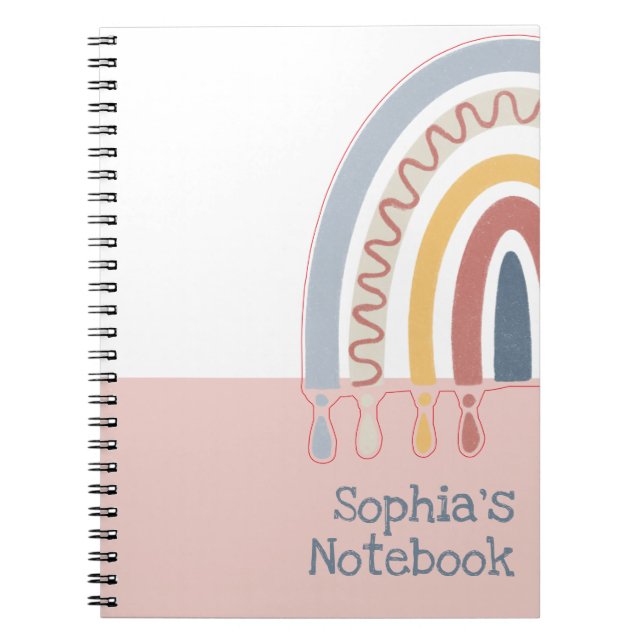Cuaderno Cute Boho Rainbow Office School Notebook (Frente)