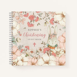 Cuaderno Cute Bunny Floral Christening Alternate Book