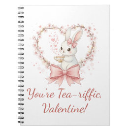 Cuaderno Cute Bunny Tea-riffic Valentine Spiral Notebook