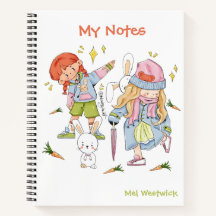 Cute Bunny y Chicas Mis notas EDITABLE