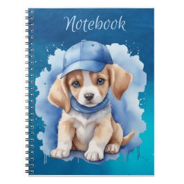Cuaderno Cute cachorro Blue Eyes Floppy Orejas Espiral Bloc