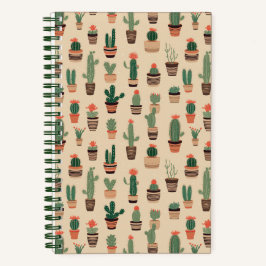 Cuaderno Cute Cactus Pots Personalizado portátil espiral de