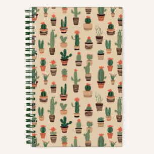 Cuaderno Cute Cactus Pots Personalizado portátil espiral de