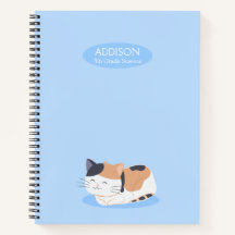 Cute Calico Cat Spiral Notebook