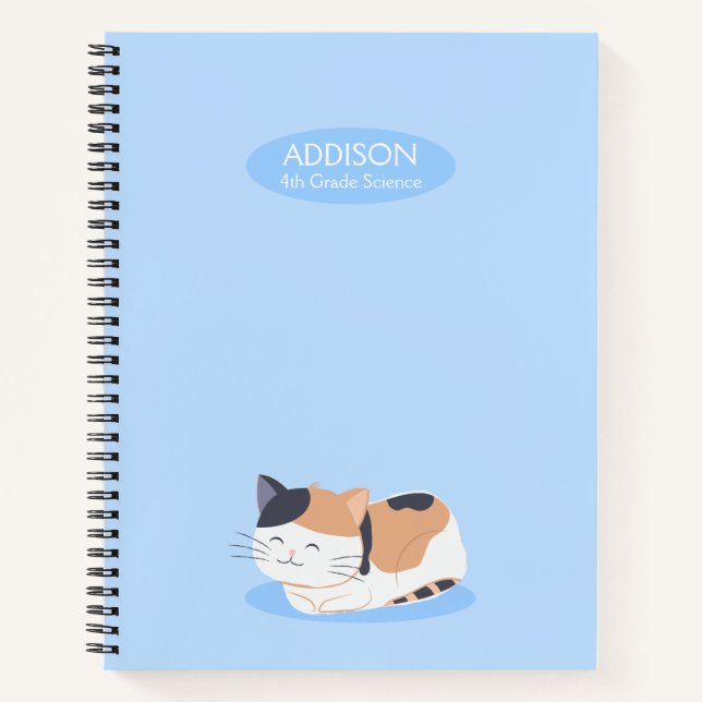 Cuaderno Cute Calico Cat Spiral Notebook (Anverso)