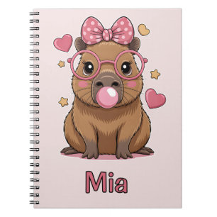 Cuaderno Cute Capybara con Gafas y Chicle