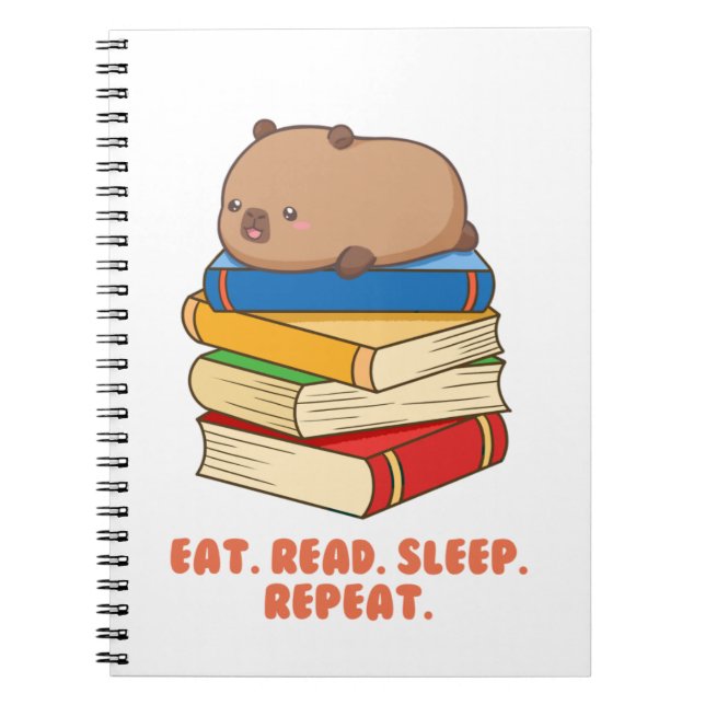 Cuaderno Cute Capybara Espiral de foto portátil (Frente)